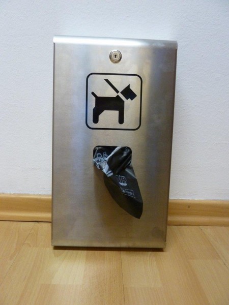Hundekotbeutelspender in Edelstahl